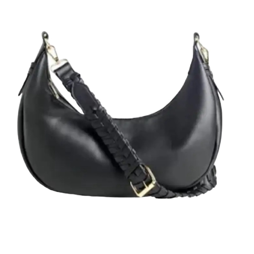 Jules Kae Zola Moon Hobo Shoulder Bag. NWT. Black Vegan Leather. Large #376 - Picture 6 of 13